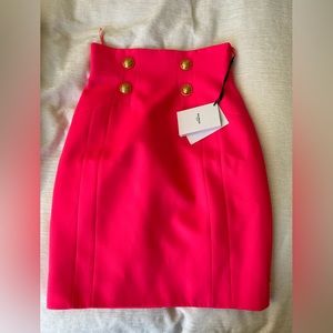 BALMAIN  fluorescent pink skirt size 36